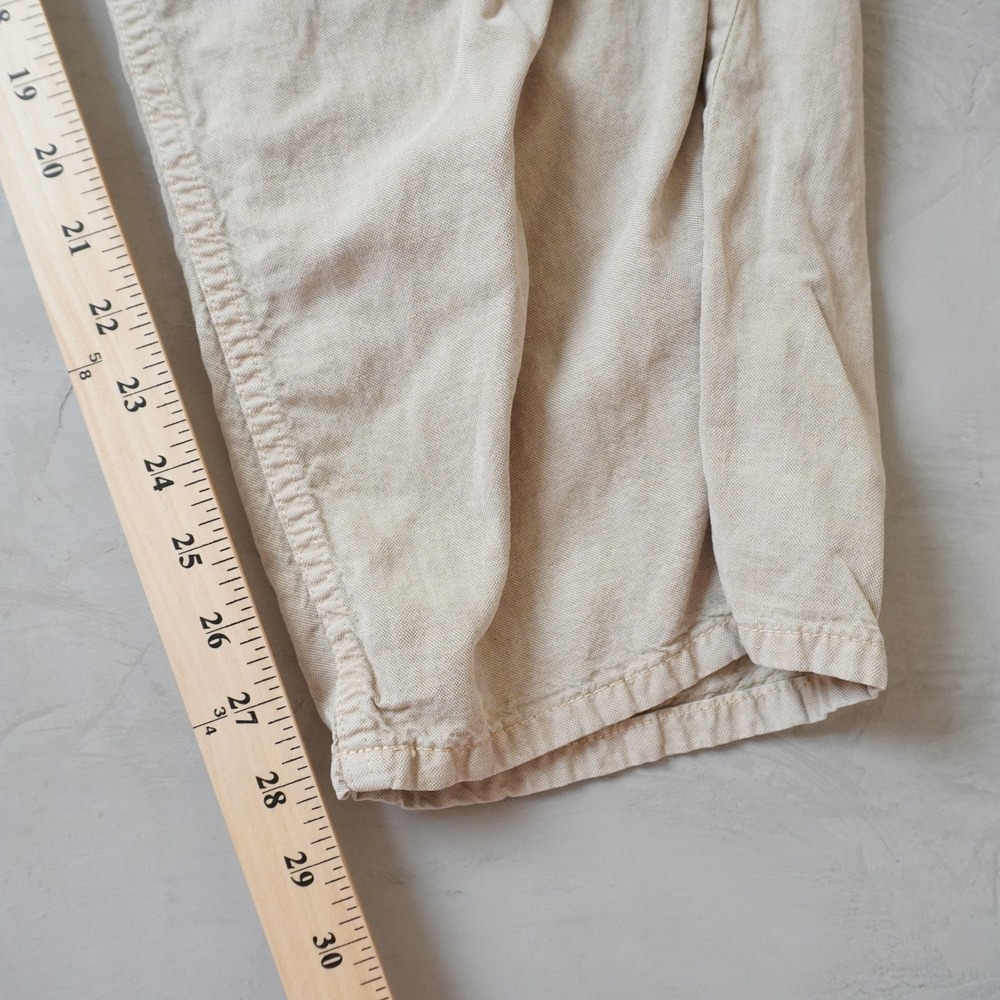 Zara Man Cargo Pants Mens 30 Beige Tan Lyocell Linen Blend Utility Straight Leg - Picture 6 of 8